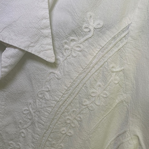 Caamano white cotton blouse made in Peru 100% cotton - Picture 2 of 10